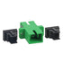 50PC Fiber Optical Coupler Green SC Singlemode Fiber Optic Adapter, SC Female to SC Female APC Single Mode Fiber Optical Coupler, Network Internet...