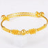 loyoe jewelry 24k Yellow Gold Plated Baby's Bracelet Adjustable Children's Bangle(2pcs/lot)...