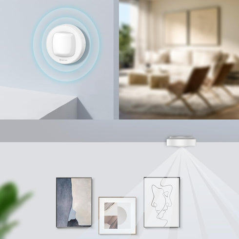 HEIMAN WiFi Smart Motion Sensor, Wireless Home Security PIR Motion Detector, Real-Time App Notifications and Large Area Detection, Contact Sensor ...