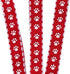 Paper Mart Paw Print Grosgrain Ribbon for Holiday Gift Wrap & Crafting, Red & White, 5/8 Inch x 25 Yd...