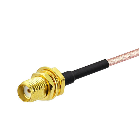 BINGFU SMA Female Bulkhead Mount to SMA Male Right Angle RG316 Antenna Extension Cable 12 inch 30cm 2-Pack Compatible with 4G LTE Router Cellular ...
