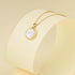 Round Gold Necklace for Women, Dainty 14K Gold Plated Black Small Circle Pendant White Mother of Pearl Choker Necklace Cute Fashion Necklace Trend...