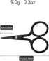Small Embroidery Scissors: Black Forged Stainless Steel Sharp Straight Pointed Tip Shears Precision Snips Detail Thread Yarn for Sewing Cross Stit...