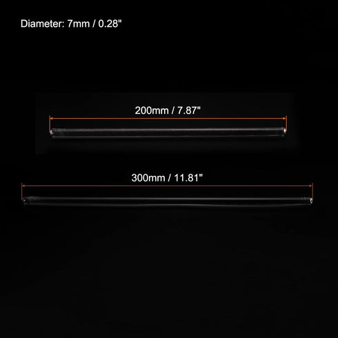 MECCANIXITY 3.3 Borosilicate Glass Stick 7.87" 11.81" Length Stir Rod Mixing Tools with Both Ends Round for Lab Kitchen Science 4in2 Sets...