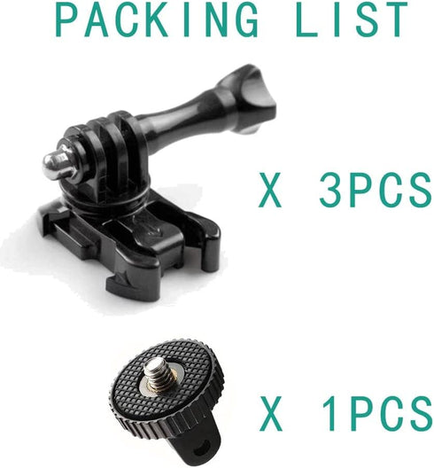 360 Degree Rotate Screw Swivel Mount Helmet Strap Buckle Adapter Holder Mount for GoPro Hero 11/10/9/8/7/(2018)/6/5/4 Black,Hero 3+,DJI Osmo,AKASO...
