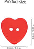 KESYOO 300 Pcs Button Red Decor Hand Decor Red Decorations Heart Shaped Buttons Heart Cloth Buttons Resin Sewing Buttons DIY Supplies Clothing But...