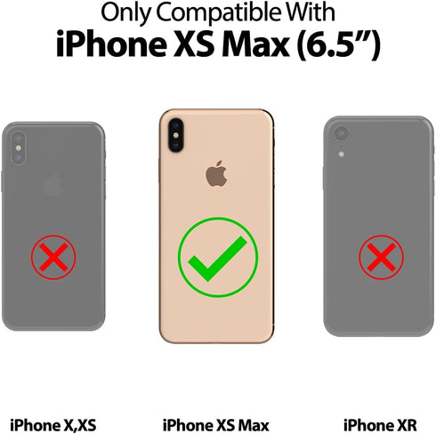 GOOSPERY Magnetic Secure Bumper Compatible with iPhone Xs Max Case, Card Holder Wallet Case, Easy Magnet Auto Closure Protective Dual Layer Protec...