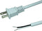 2-Prong Power Cord with Open Wiring,6 ft Replacement Power Cord with Open End,SJTW 2/C 18AWG 2 Conductor Pigtail Open Cable(White)...