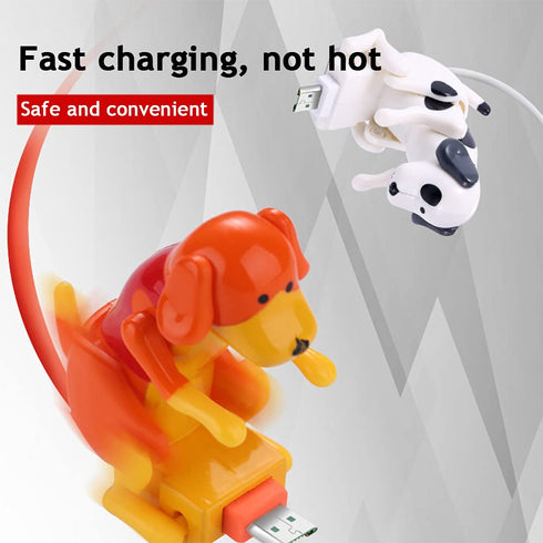 ikasus Funny Humping Dog Fast Charger Cable,Stray Dog Charging Cable, Smartphone USB Cable Charger USB Data Transmission Fast Charger Cable USB Ch...