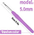 Crochet Hook, 5.0 mm Ergonomic Crochet Hook, Crochet Needles, Ergonomic Handle Crochet Hook, Knitting Needles with Soft Handle Beginners and Exper...
