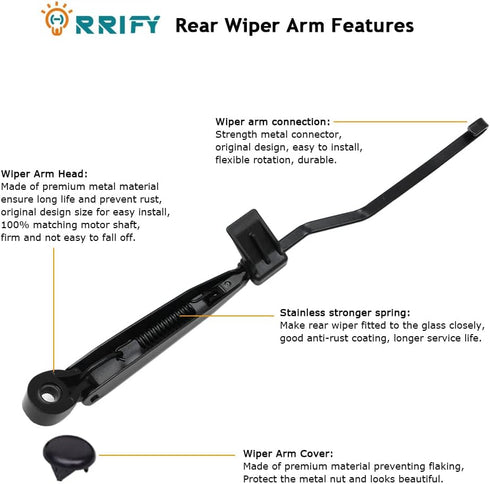 Rear Windshield Wiper Arm Blade Set for Jeep Grand Cherokee 1999-2004 SUV Rear Windshield Window Wiper Kits Assembly Replaces OE# 5102882AA...