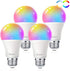 Avatar Controls 4 Pack Smart Light Bulbs, Alexa WiFi LED Bulbs Music Sync RGBCW Color Changing Lights, No Hub Required (E26 A19 8W)...