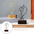 Veemoon Wrought Iron Line Characters Abstract Minimalist Female Statue Minimalist Facial Line Sculpture Home Table Ornament Tabletop Shelves Deskt...
