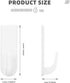 Self Adhesive Hooks 6 Pcs Compact Utility Hook Heavy Duty Wall Hooks for Bathroom Kitchen White Sticky Hooks for Closet Decorative Wall Hanger Wat...