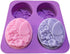 EchoDone 4 Cavities Oval Butterfly Flower Silicone Soap Mold DIY Handmade Silicone Molds for Soap Candle Bath Bomb Lotion Bar Cold Process Making ...