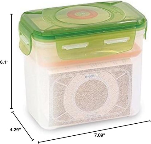 e-jen Premium Kimchi, Sauerkraut Container Probiotic Fermentation with Inner Vacuum Lid (Earthenware Green, 0.45 gal/ 1.7L)...
