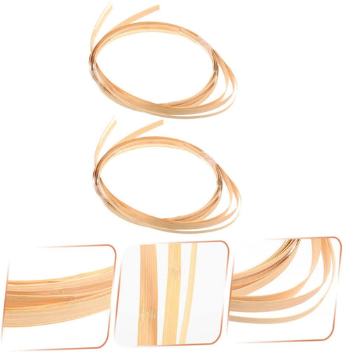 KALLORY 2 Material Rattan Basket Weaving Material Wicker Repair Kit Wide Strips Flat Coil Home Reeds Hand Decor Furniture DIY Reeds Supplies Mayo...