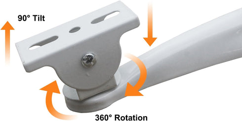 Mini Projector Wall Mount Security Camera Mount Bracket for Camera with 1/4 Screw Head Wall Mount Projector, and Webcam Housing (White) (7.36in)...