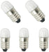 10pcs E10 LED Bulbs 12V Cool White E10 Miniature Screw LED Lamps 0.5Watts 65Lm 12 Volt Miniature Flashlight Bulbs...