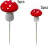 10Pcs Red Garden Stakes Mushroom Miniatures Indoor Outdoor Silhouette Fairy Garden Lawn Yard Decorations Lawn Inset Craft Decorative Garden Stakes...
