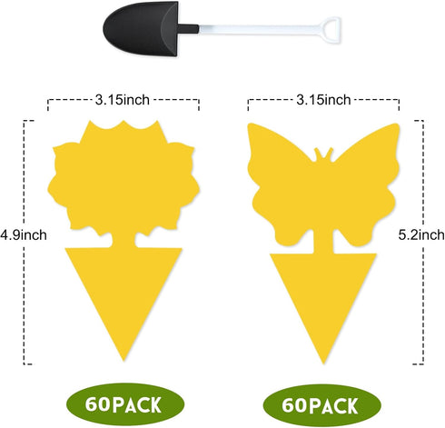 120 Pack Fungus Gnat Traps for House Indoor, Fungus Traps Fruit Fly Traps for Indoors Gnats Sticky Traps for Plants Yellow Sticky Traps for Gnats...