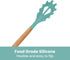 Silicone Spaghetti Spoon, Pasta Fork, 12.6 Inch Noodle Spoon, Pasta Spoon with Wooden Handle, Spaghetti Server for Cooking, BPA Free, Green...