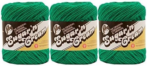 Bulk Buy: Lily Sugar 'n Cream Solids 100% Cotton Yarn (3-Pack) (Mod Green #1223)...