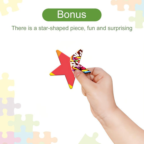 100 Piece Donuts Jigsaw Puzzle for Kids Teens Age 4-8 Gift Family Time Unique Shapes...