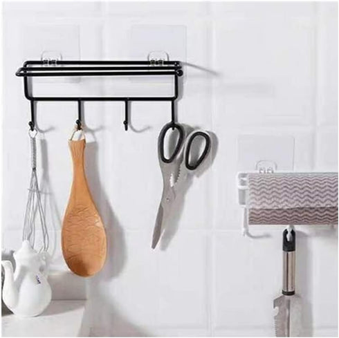 8 PCS Shower Caddy Adhesive Sticker Hook Replacement Hooks Mount for Shower Basket Bathroom Shelf Soap Dish Holder for Kitchen Strip Storage Shelv...