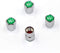 Chrome Plated Brass Valve Stem Caps N2 Nitrogen Sign Logo on The Top, 4 pcs Pack...
