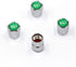 Chrome Plated Brass Valve Stem Caps N2 Nitrogen Sign Logo on The Top, 4 pcs Pack...