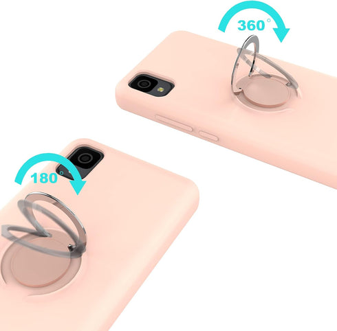 Ailiber for TCL 30Z Case with Screen Protector, Straight Talk TCL 30 Z Phone Case, Adjustable Ring Kickstand, Soft Microfiber Lining, Slim Silicon...