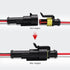 2 Pin Connector(6 kit), 18 AWG Automotive Electrical Connectors, Waterproof Wire Connectors, 2 Pin Electrical Connectors Waterproof, Plug in Wire ...