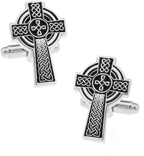 Celtic Cross Pair Cufflinks Ireland Irish Cuff Links...