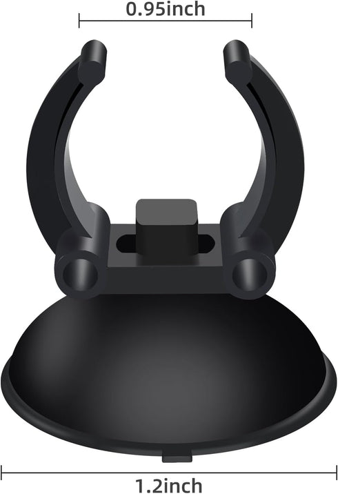 AQUANEAT 12 Pack Aquarium Suction Cup Clip Black, for Aquarium Heater, Tubing Hose, Plant, Decoration, fish tank (Middle 1")...