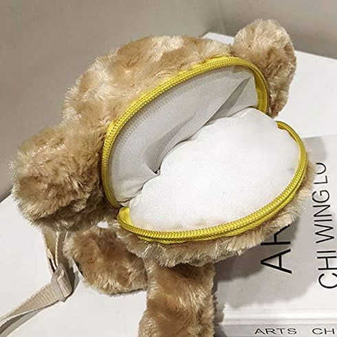 3D Cute Plush Animal Shoulder Bag Women Ladies Teddy Bear Cross Body Bag...