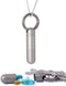 Titanium Torpedo Adjustable-Length Waterproof Keychain Pill Holder Medicine Fob for Travel and Everyday Assurance - Gunmetal - 1 Pack...
