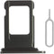 SIM Card Tray Holder Slot Replacement for iPhone 11 Pro and iPhone 11 Pro Max (Space Gray/Black) with Waterproof Rubber Ring and Eject Pin (Single...