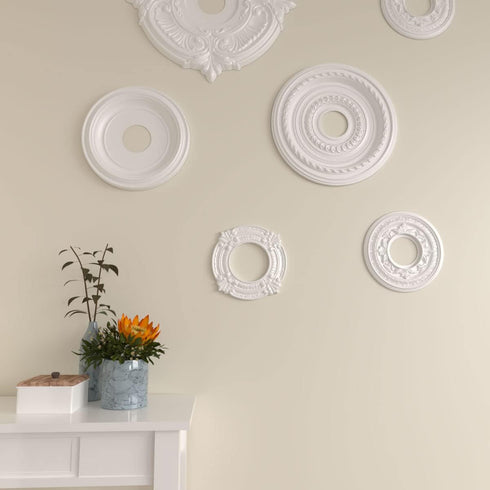 Ekena Millwork CM09BN Benson Ceiling Medallion, 9"OD x 4 1/8"ID x 5/8"P, Primed...