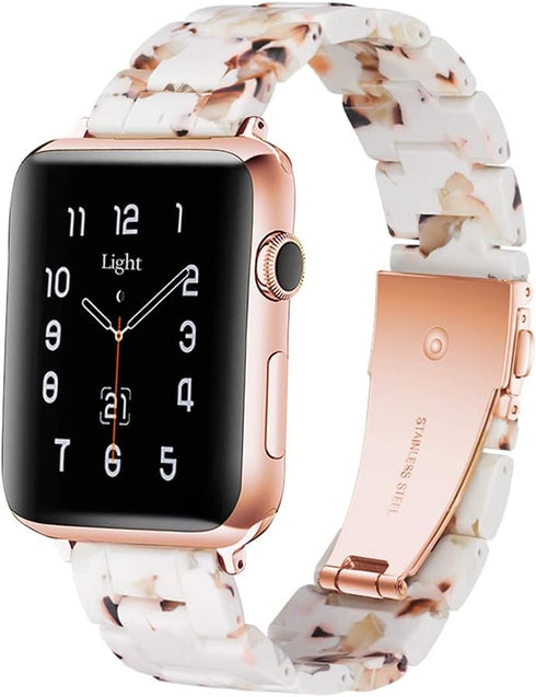Light Apple Watch Band-Fashion Resin Apple Watch Series 8 Series 7 band, iWacth Bands, Apple Watch Bands for Women Compatible with Apple Watch Ser...