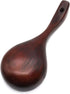 8 Inch Multipurpose Wooden Scoop Spoon Ladle With Short Handle Dark Brown Wood...