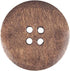 50 Pcs Classic Wooden Buttons, 1-Inch (25mm) Diameter - Brown,for Sewing Projects...