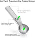 Premium Ice Cream Scoop with Trigger Ice Cream Scooper Stainless Steel, Heavy Duty Metal Icecream Scoop Spoon Dishwasher Safe, Perfect for Frozen ...