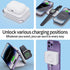Fast Foldable wireless charger with strong magnet silicone rubber for Android and iOS Smartphones and other iOS devices little Protection bag Incl...
