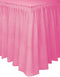 Unique Premium Hot Pink Solid Plastic Table Skirt (29" x 14 ft) Pack Of 1 - Elegant Design, Easy-to-Attach - Perfect For Parties, Weddings, & Even...