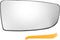 X AUTOHAUX Car Rearview Right Passenger Side Lower Part Mirror Glass Replacement W/Backing Plate Non-heated White Glass for Ford Transit T150 T250...