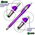 12 Pack Violet Stylus with Ball Point Pen for iPad Mini, iPad 2/3, New iPad, iPhone 5 4S 4 3GS, iPod Touch, Motorola Xoom, Xyboard, Droid, Samsung...