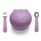 melii Silicone Bowl with Lid & Utensils – spoon and fork for Baby, Toddlers and Kids, BPA Free, Dishwasher & Microwave Safe (Cat)...