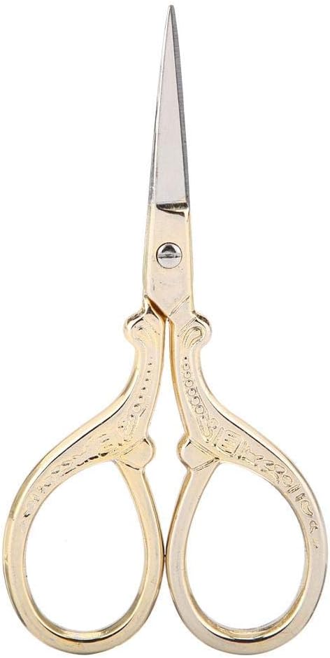 Crossstitch Scissors, Premium Tailor Scissors Fabric Scissors DIY Antique Sewing Shears Dresser Embroidery Tool Small Scissor(Gold)...