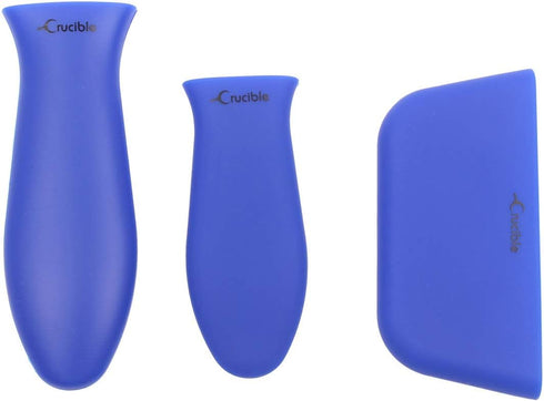 Silicone Hot Handle Holders 3-Pack Mix (Blue)...